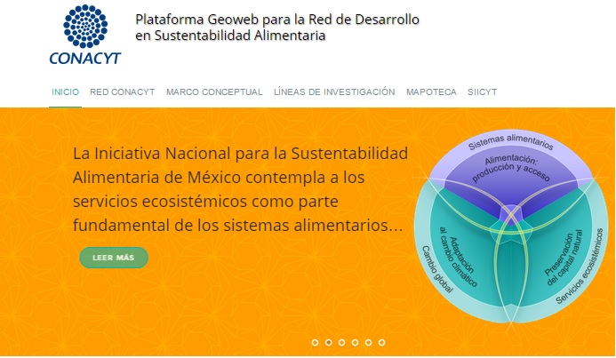 Plataforma Geoweb para la Red de Desarrollo en Sustentabilidad Alimentaria